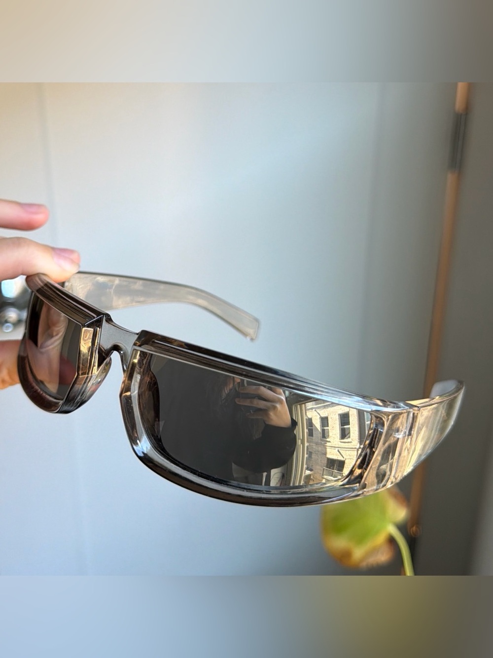 Silver Black Lens Glasses